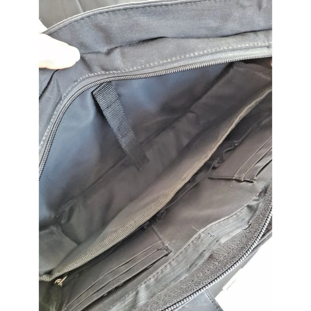Jourdan Black Nylon Laptop Briefcase Shoulder Bag Business Work Computer Case